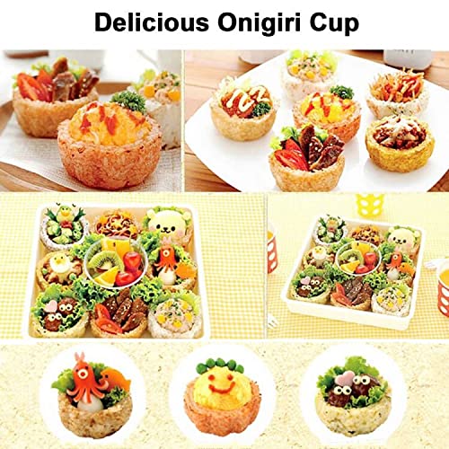 Onigiri Mold, Rice Cup Mold Rice Ball Mold Rice Cup Press for Mashed Potato Onigiri Cup, Creativity Onigiri Cup Mold for Party, Picnic, Children Lunch Bento