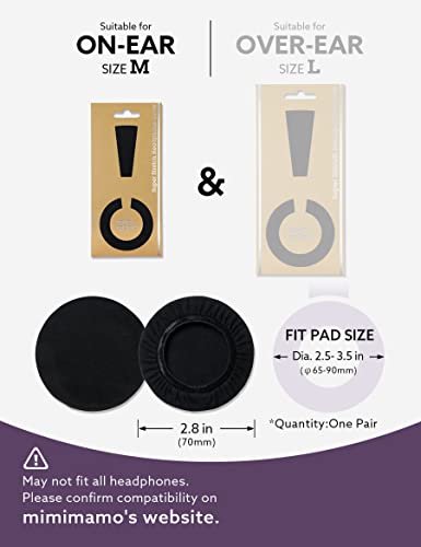 for Earpads Repair & Protection | Mimimamo Super Stretch Headphone Cover M Size (Black) May not fit All Headphones. Please Confirm Compatibility on Mimimamo's Website
