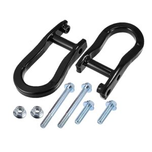 x autohaux left right front recovery tow hooks kit 84072463 for chevy for chevrolet silverado for gmc sierra 1500 2007-2019 black