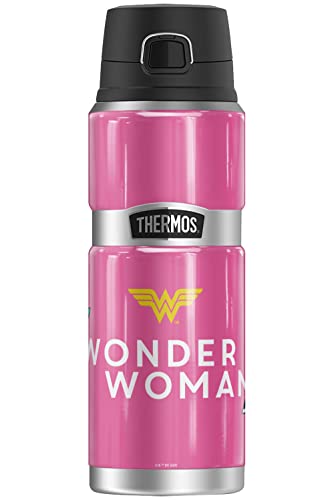 Wonder Woman Through The Ages OFFICIAL Through The Ages THERMOS STAINLESS KING Stainless Steel Drink Bottle, Vacuum insulated & Double Wall, 24oz