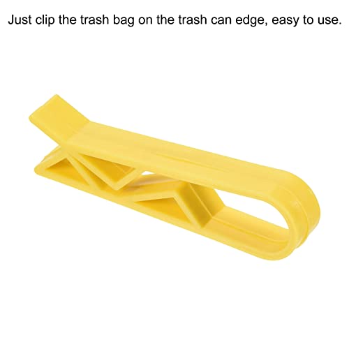 MECCANIXITY Garbage Bin Clip Kitchen Trash Can Waste Basket Garbage Bin Clamp Non-Slip Clip Clamp Yellow, Pack of 20