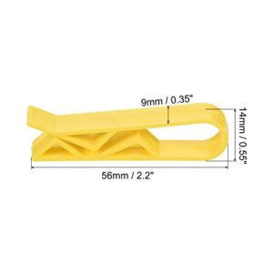 MECCANIXITY Garbage Bin Clip Kitchen Trash Can Waste Basket Garbage Bin Clamp Non-Slip Clip Clamp Yellow, Pack of 20