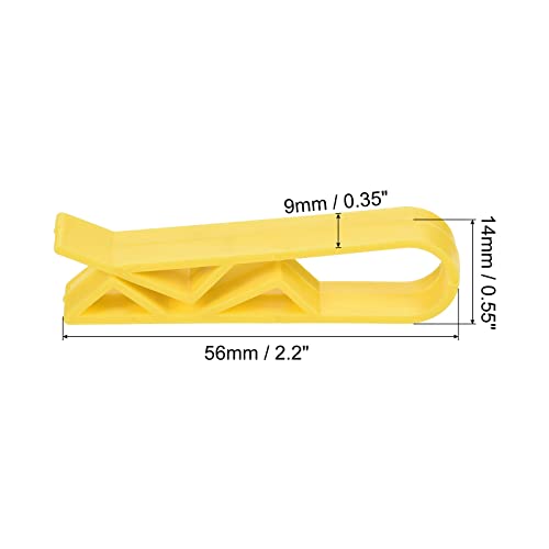 MECCANIXITY Garbage Bin Clip Kitchen Trash Can Waste Basket Garbage Bin Clamp Non-Slip Clip Clamp Yellow, Pack of 20