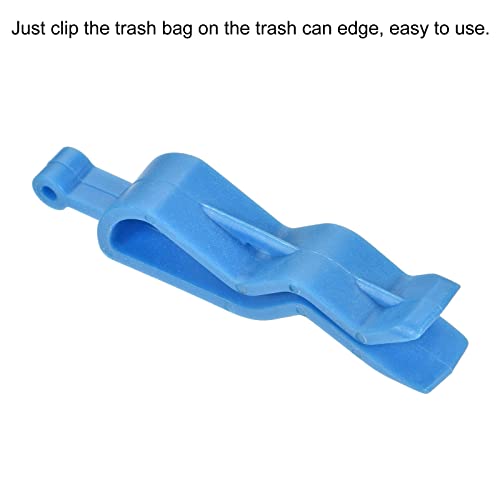 MECCANIXITY Garbage Bin Clip, Kitchen Trash Can Bag Clips Waste Basket Garbage Bin Clamp Bag Clip Blue, Pack of 18