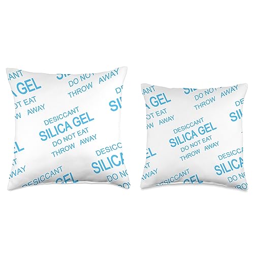 Silica Gel Throw Pillow Co. Silica Gel Desiccant Pack Light Blue Packet Funny Novelty Throw Pillow, 18x18, Multicolor