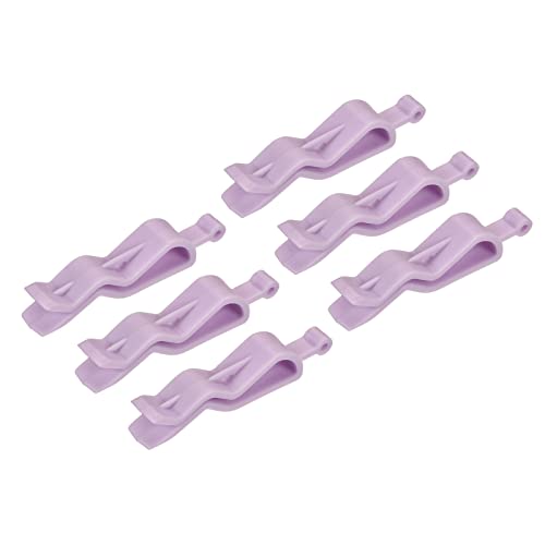 MECCANIXITY Garbage Bin Clip, Kitchen Trash Can Bag Clips Waste Basket Garbage Bin Clamp Bag Clip Purple, Pack of 6