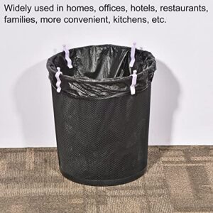 MECCANIXITY Garbage Bin Clip, Kitchen Trash Can Bag Clips Waste Basket Garbage Bin Clamp Bag Clip Purple, Pack of 6