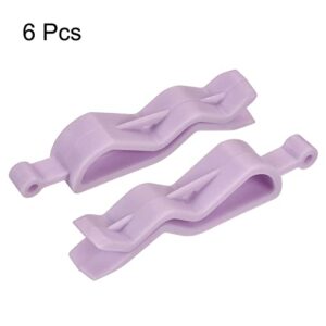 MECCANIXITY Garbage Bin Clip, Kitchen Trash Can Bag Clips Waste Basket Garbage Bin Clamp Bag Clip Purple, Pack of 6