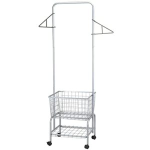laundry cart with hanging rack