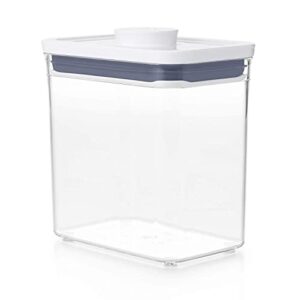 oxo goodgrips pop container - airtight food storage - 1.7 qt rectangle (set of 4) for coffee and more