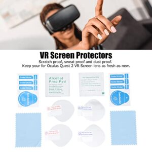 070 4Pcs Protective Film Lens Protector for Oculus Quest 2, Scratch-Resistant Lens Film VR Screen Cover Protectors for Virtual Reality Lenses, Accessories for VR Headsets