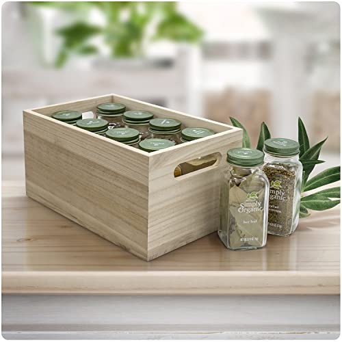 Sorbus Unfinished Wood Crates - Organizer Bins, Wooden Box for Pantry Organizer Storage, Closet, Arts & Crafts, Cabinet Organizers, Containers for Organizing (3 Pack)