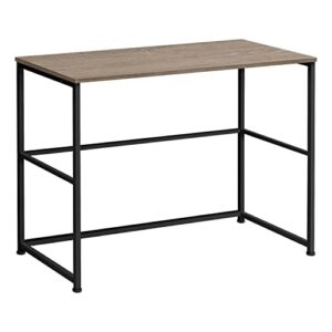 monarch specialties 7777 computer desk, home office, laptop, left, right set-up, storage drawers, work, metal, laminate, brown, contemporary desk-40 l dark taupe black, 40" l x 19" w x 30" h