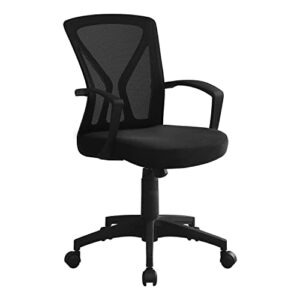 monarch specialties i 7339 office chair, adjustable height, swivel, ergonomic, armrests, computer desk, work, metal, fabric, brown, contemporary, modern