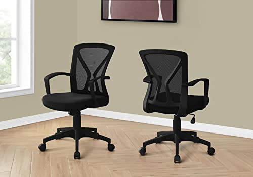 Monarch Specialties I 7339 Office Chair, Adjustable Height, Swivel, Ergonomic, Armrests, Computer Desk, Work, Metal, Fabric, Brown, Contemporary, Modern