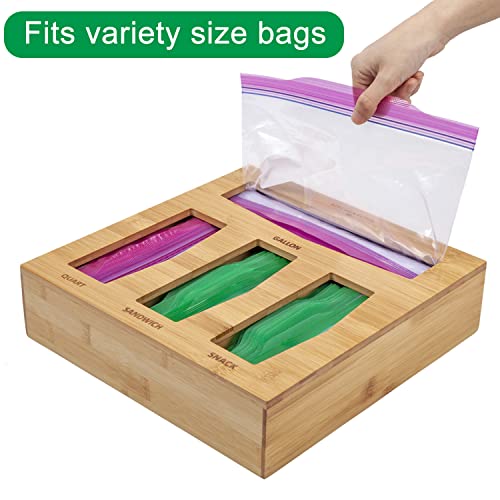 Ziplock Bag Storage Organizer and Stasher Reusable Freezer Bags for Kitchen, Ziplock Bag for drawer organizer, Stasher Reusable Storage Bags for Kitchen and Drawer (REUSABLES Bags)