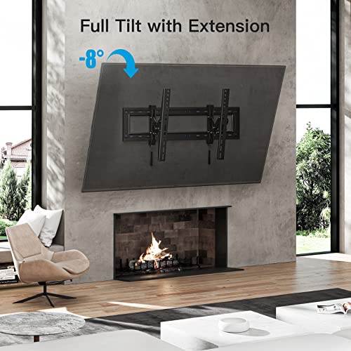 Pipishell Advanced Tilt TV Wall Mount Extentable for Most 50-90 inch TVs up to 132 lbs, Heavy Duty Tilting Wall Mount TV Bracket Max VESA 600x400mm, Fits 16, 18, 24 Inch Wood Stud, PIAT2
