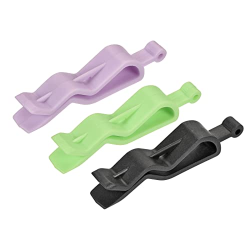 MECCANIXITY Garbage Bin Clip, Kitchen Trash Can Bag Clips Waste Basket Garbage Bin Clamp Bag Clip Black Green Purple 9in3 Set