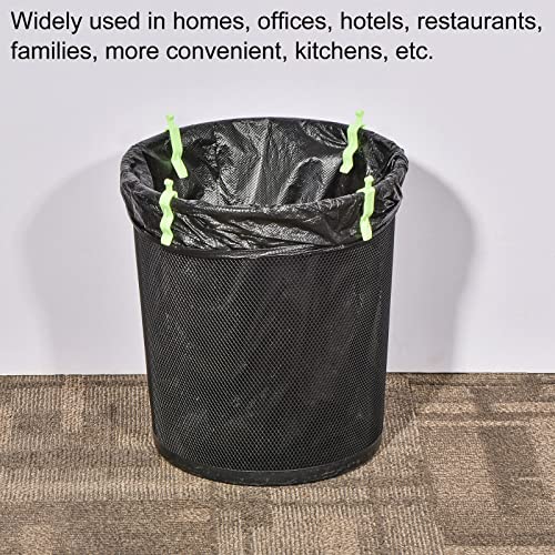 MECCANIXITY Garbage Bin Clip, Kitchen Trash Can Bag Clips Waste Basket Garbage Bin Clamp Bag Clip Black Green Purple 9in3 Set