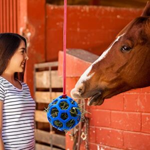 Woiworco 2 Packs Horse Hay Balls Horse Treat Ball, Goat Feeder Toys, Slow Feed Hay Balls Horse Toy Balls, Hanging Feeding Balls Horse Stall Toys for Horse Goat Feeding, and Relieve Stress