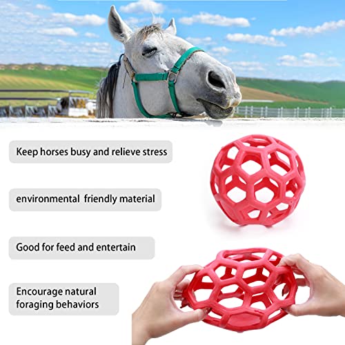 Woiworco 2 Packs Horse Hay Balls Horse Treat Ball, Goat Feeder Toys, Slow Feed Hay Balls Horse Toy Balls, Hanging Feeding Balls Horse Stall Toys for Horse Goat Feeding, and Relieve Stress