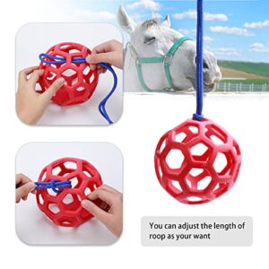 Woiworco 2 Packs Horse Hay Balls Horse Treat Ball, Goat Feeder Toys, Slow Feed Hay Balls Horse Toy Balls, Hanging Feeding Balls Horse Stall Toys for Horse Goat Feeding, and Relieve Stress