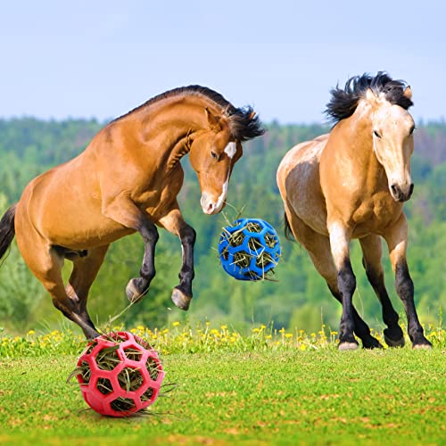 Woiworco 2 Packs Horse Hay Balls Horse Treat Ball, Goat Feeder Toys, Slow Feed Hay Balls Horse Toy Balls, Hanging Feeding Balls Horse Stall Toys for Horse Goat Feeding, and Relieve Stress