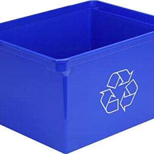 Storex 9 Gallon Recycle Bin, Blue, 1 Count (61549A01C)