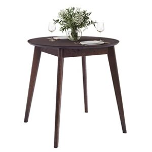 daiva casa orion round wooden dining table birch circle dinner table solid wood kitchen & dining room tables/scandinavian furniture mid century modern table brown small dining room table 31 inch