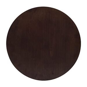 DAIVA CASA Orion Round Wooden Dining Table Birch Circle Dinner Table Solid Wood Kitchen & Dining Room Tables/Scandinavian Furniture Mid Century Modern Table Brown Small Dining Room Table 31 inch