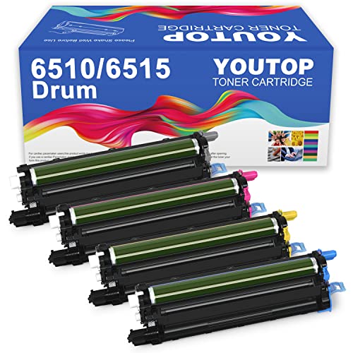 YOUTOP 4PK Remanfactured Imaging Drum Unit 108R01420 108R01419 108R01417 108R01418 Replacement for Xerox Phaser 6510 WorkCentre 6515