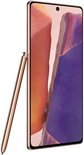 SAMSUNG Electronics Galaxy Note 20 5G N981U Mystic Bronze Android Cell Phone, US Version, 128GB of Storage, Smartphone, AT&T Locked - (Renewed)