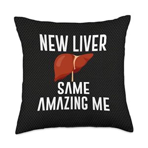 amazing me liver transplant cancer warrior item new amazing me liver transplant cancer warrior throw pillow, 18x18, multicolor