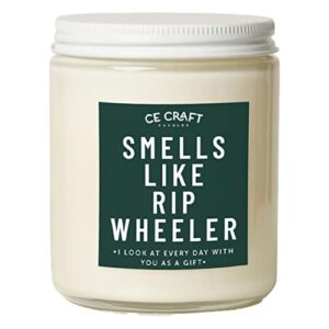 c&e craft - smells like rip wheeler candle - flannel pine scented all natural soy wax - gift for her - girlfriend gift - yellowstone (8 oz)