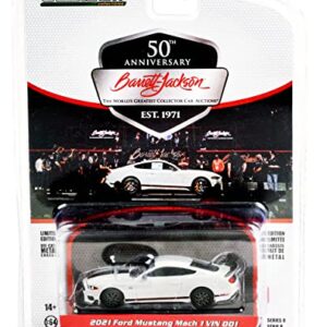 2021 Mach 1 VIN #001 Fighter Jet Gray w/Stripes (Lot #3005) Barrett Jackson Scottsdale Edition Series 8 1/64 Diecast Model Car by Greenlight 37240 F