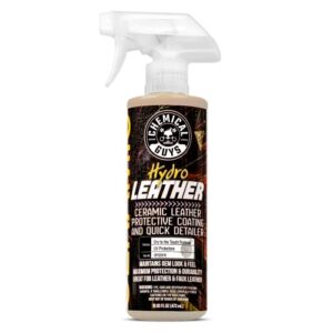 chemical guys spi22916 hydroleather ceramic leather protective coating for car interiors, furniture, apparel, boots, and more (works on natural, synthetic, pleather, faux leather and more) (16 fl oz)