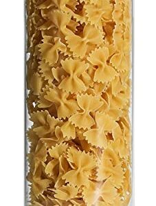 Cestari Pasta Storage Jars: Spaghetti Container Glass Pasta Jar with Bamboo Lid, Airtight Dry Food Storage Kitchen Canister for Pasta, Spaghetti, Macaroni, Rotini, Noodles, Candy, and More