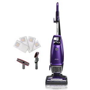 kenmore bu4018 intuition bagged upright vacuum lift-up carpet cleaner 2-motor power suction with hepa filter,3-in-1 combination, upholstery tool for hardwood floor, pet hair, purple
