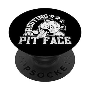 pitbull dog lovers - resting pit face pit bull owner popsockets swappable popgrip