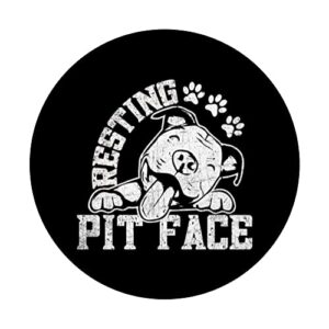 Pitbull Dog Lovers - Resting Pit Face Pit Bull Owner PopSockets Swappable PopGrip