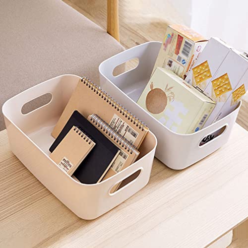 curfair Storage Container Convenient Storage Basket Solid Color Space-Saving Plastic Tissue Makeup Holder Storage Box for Laundry Room Household Supplies-Dark Blue-S