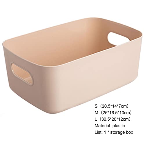 curfair Storage Container Convenient Storage Basket Solid Color Space-Saving Plastic Tissue Makeup Holder Storage Box for Laundry Room Household Supplies-Dark Blue-S