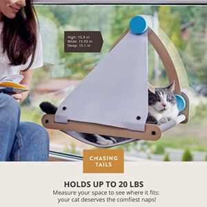 Chasing Tails Cat Window Perch for Indoor Cats - Window Cat Perch, Window Perch for Cats Inside Window Cat Bed, Suction Cup Cat Bed Window, Cat Hammock for Window, Cat Window Seat, Cat Window Hammock