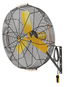 big ass fans aireye wall mount fan (120v) (30", black/yellow)