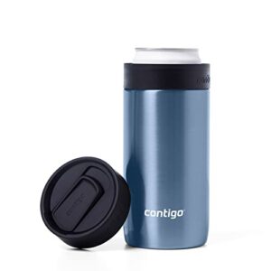 contigo river north stainless steel 2-in-1 slim can cooler and tumbler with splash-proof lid