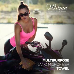 wilma secret Nano Synthetic Chamois Microfiber Towels Cleaning Cloth, Cleaning Set , car Cleaning Microfiber Towel, Glass Towel Cleaning Cloth, Washing and Drying 2-Pack 15,74x 13,77 inc Mustard