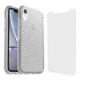 otterbox ultra slim clear pattern case for iphone xr (only) - with screen protector - scratch resistant - bundle packaging - clear