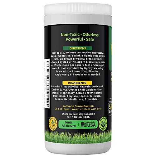 Yellow Spot Green™ Cures Urine Burns and Prevents Yellow Spots in Your Yard. Dog Urine Neutralizer for Lawns. Repair and Protect Grass from Dog Pee. Easy to Use Granules. Large 32 Ounce.