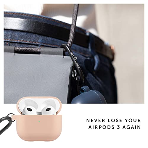 Native Union Roam Case for AirPods (3rd Gen) – Smooth Minimalist Case with Clip - Compatible with AirPods (Peach)