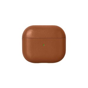 native union leather case for airpods (3rd gen) – handcrafted fully-wrapped genuine italian leather case – compatible with qi wireless chargers – for airpods (tan)